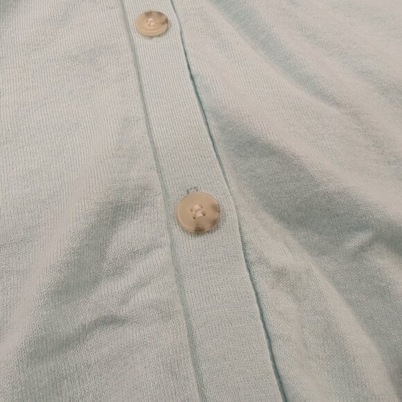 NAADAM Cotton Cashmere Cardigan M Sweater Pale Green Sea Foam Long Line Duster - Picture 4 of 8